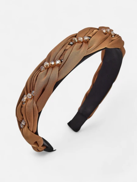 Royalfashion Abaixa na kabesa ku trançadu di kablu ku pérola