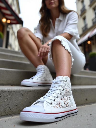Sneakers perforate Royalfashion pentru femei Limme