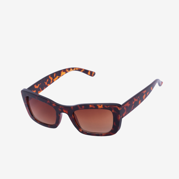 Ochelari de soare maro subțiri cu imprimeu leopard - Accesorii