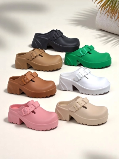 Sandale cu toc din cauciuc pentru femei Royalfashion Voxones
