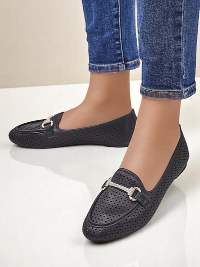 Royalfashion Rafalle mocasini ajurați de damă