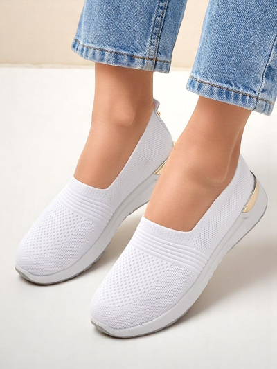 Pantofi slip-on din material pentru femei Royalfashion Perfeti