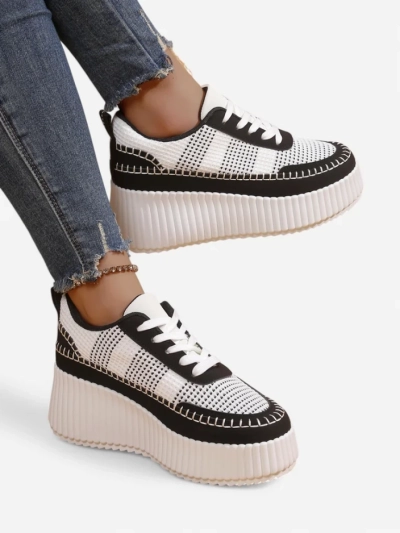 Royalfashion Sneakers platform pentru femei Siserra
