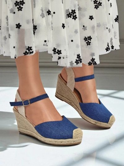 Royalfashion Sandale wedge pentru femei Solara Espadrille