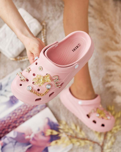 Royalfashion Șlapi de damă din cauciuc cu ornamente Fescas