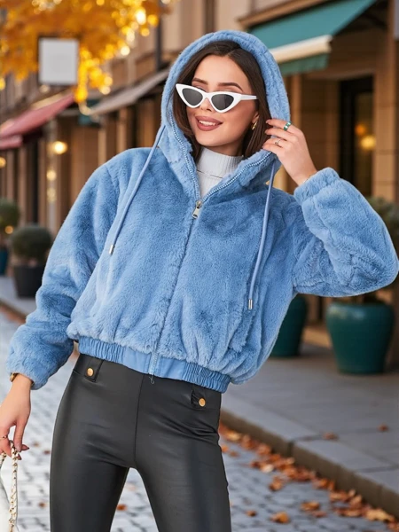 Geaca de blana artificiala pentru femei Royalfashion