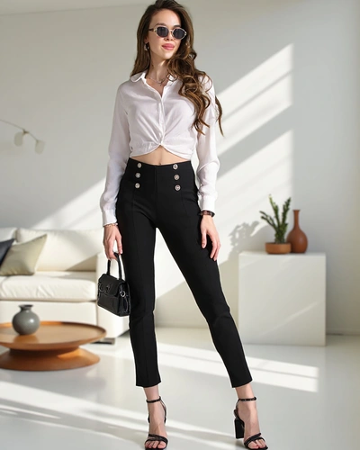 Tregginguri Royalfashion pentru femei cu butoane decorative