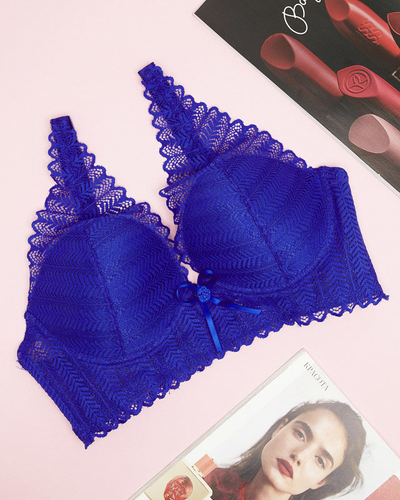 Sutien pentru dama din dantela cobalt - Lenjerie intimă