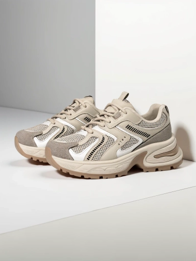 Aurelia Luna sneakers damă Royalfashion cu șireturi ecru