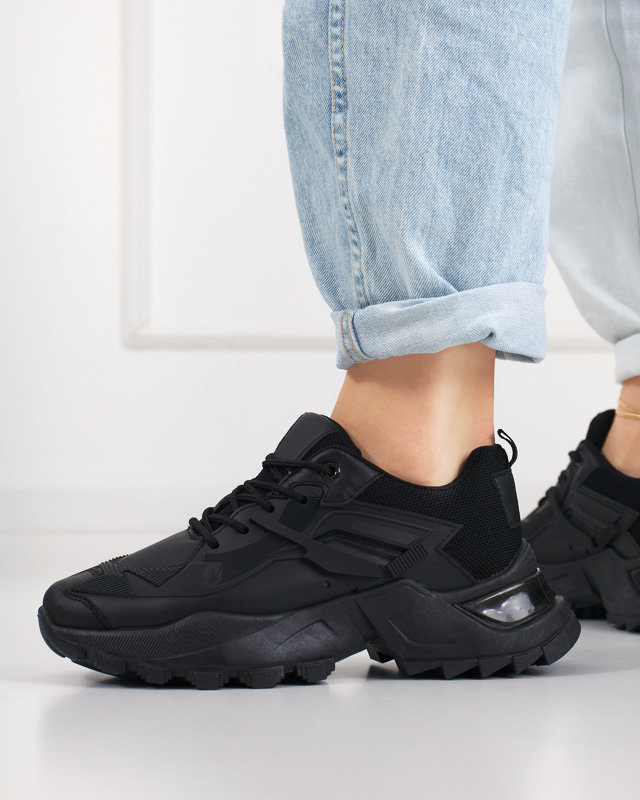 Adidasi sport negri pentru femei Bayart - Incaltaminte