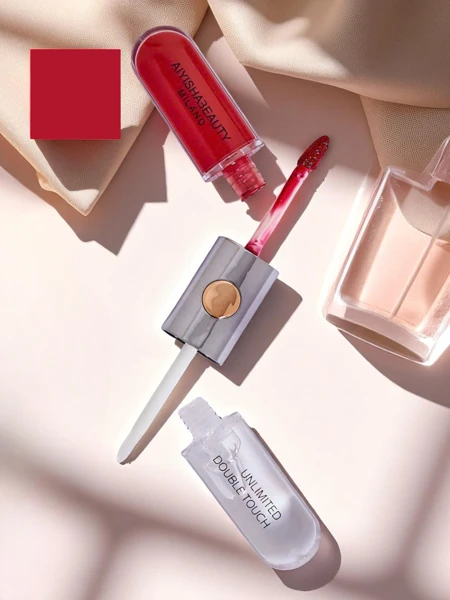 Ruj și luciu de buze transparent 2-în-1 Lady Bug