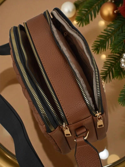 Geantă mică de damă matlasată din piele ecologică Corinne