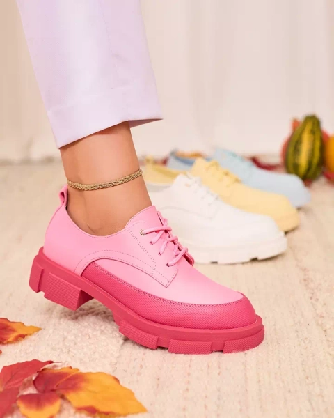 Royalfashion Pink Femei mată Half Boots pe talpă solidă Trendy Chunky