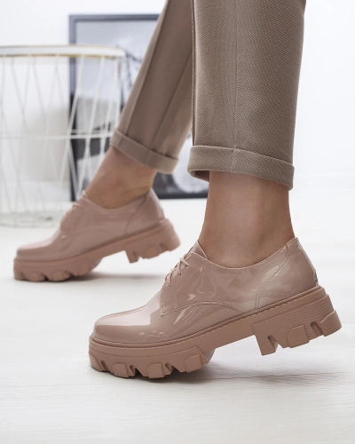 Pantofi de damă cu șiret roz Delgor- Footwear