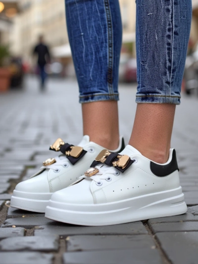 Adidași cu platformă pentru femei Royalfashion cu fundă Genimma