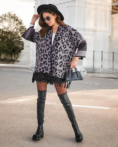 Poncho de damă Royalfashion cu imprimeu