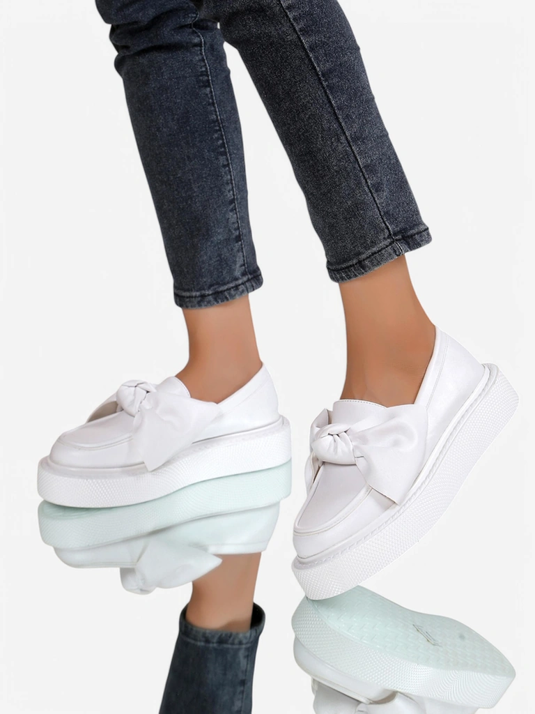 Royalfashion Mocasi elegante pentru femei cu fundă Ortto