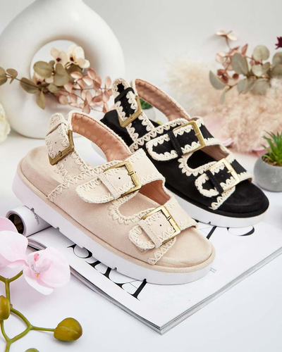 Royalfashion Sandale Lunnay eko din piele de căprioară pentru femei