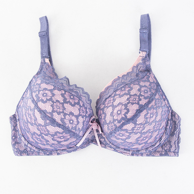 Sutien violet-roz cu dantela - Lenjerie intima