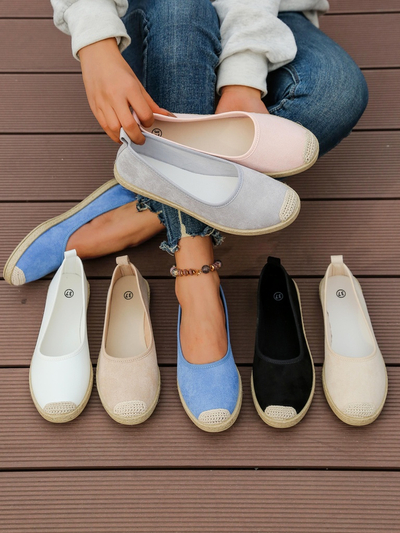 Espadrile ecologice din suede pentru femei Royalfashion Aroles