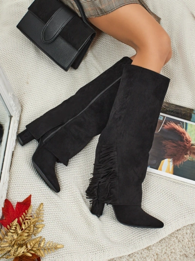 Cizme de damă eco-căprioară cu partea superioară Rimolea