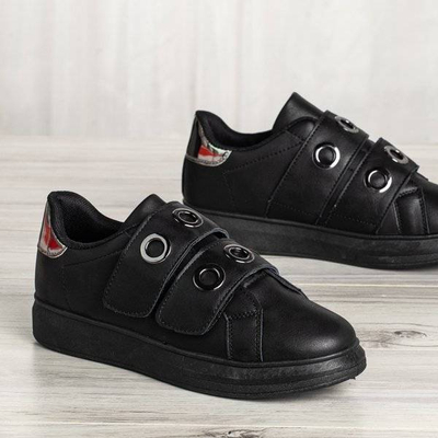 OUTLET Adidași negri cu închidere cu velcro Ariadne - Încălțăminte