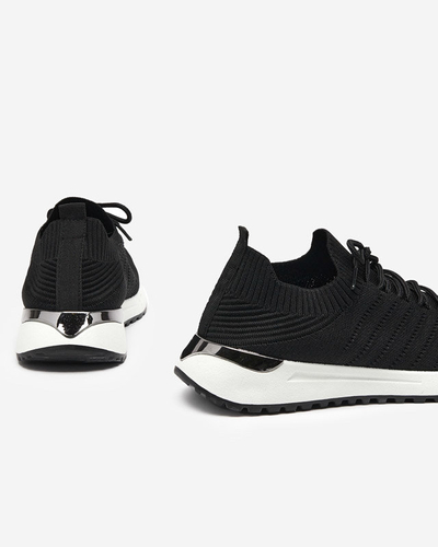 Pantofi sport de damă Erina din țesătură neagră - încălțăminte