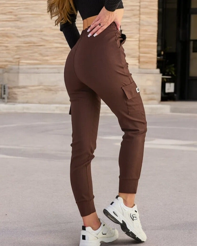 Royalfashion Pantaloni de luptă pentru femei din țesătură de bumbac