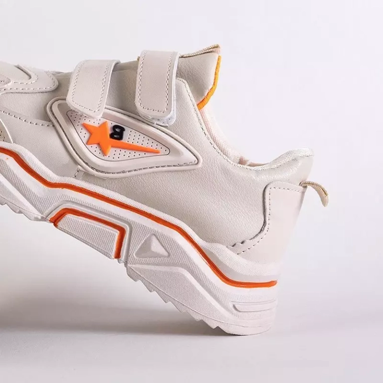 OUTLET Încălțăminte sport pentru copii bej cu Velcro Slavola - Încălțăminte