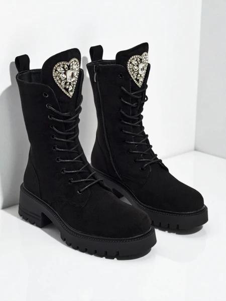 Botine Dama Luna Negre Piele Elegante de Toamnă