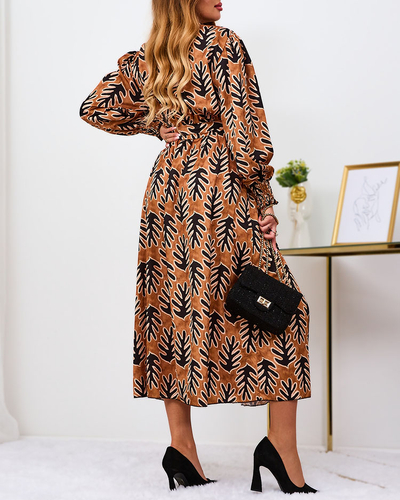 Royalfashion Rochie maxi pentru femei cu model Camel