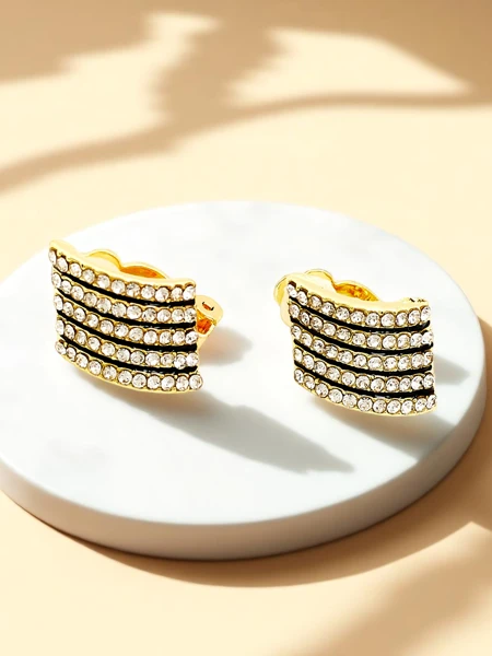 Royalfashion Cercei pentru femei cu clips și zirconiu cubic