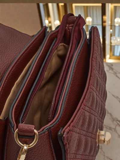 Torebka Damska Luna Bordowa Ekologiczna Elegancka na Co Dzień