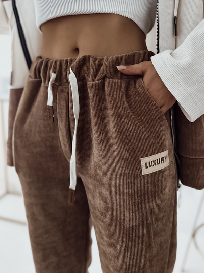 Royalfashion Set sport cu dungi maro pentru femei