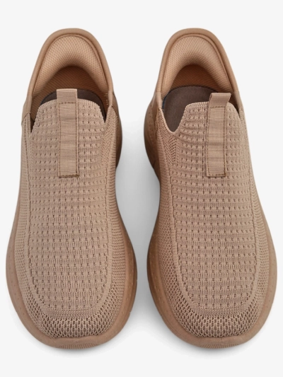 Pantofi de damă slip on Selene Bej - sneakerși confortabili cu toc plat