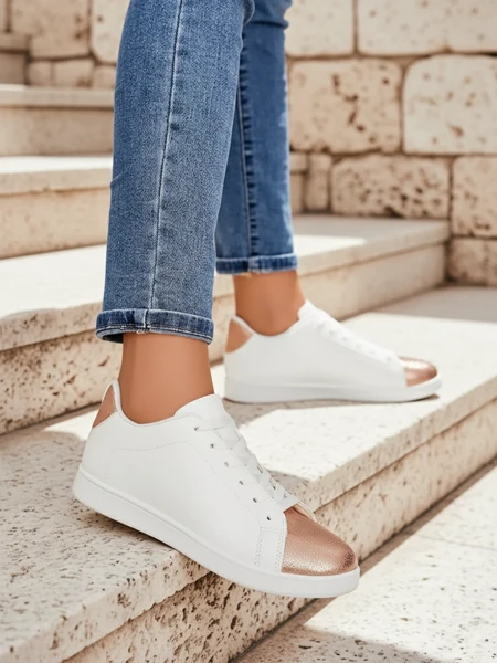 Sneakers de damă Athena Rosa din piele ecologică - colecția primăvară/vară