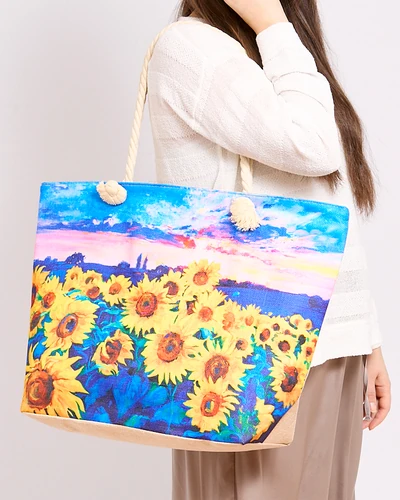 Royalfashion Geantă mare din material cu imprimeu