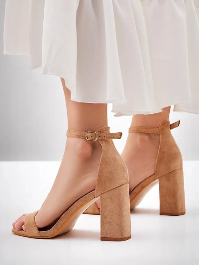 Sandale ecologice din suede pentru femei Royalfashion Qwadrat