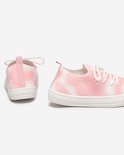 OUTLET Tenisi dama in dungi albi si roz Manfer- Incaltaminte