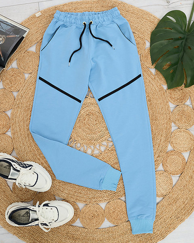 Pantaloni de trening albastri dama - Imbracaminte
