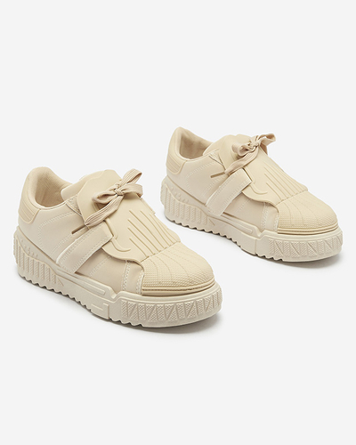 Pantofi sport de damă bej cu inserții de cauciuc Inika - Încălțăminte