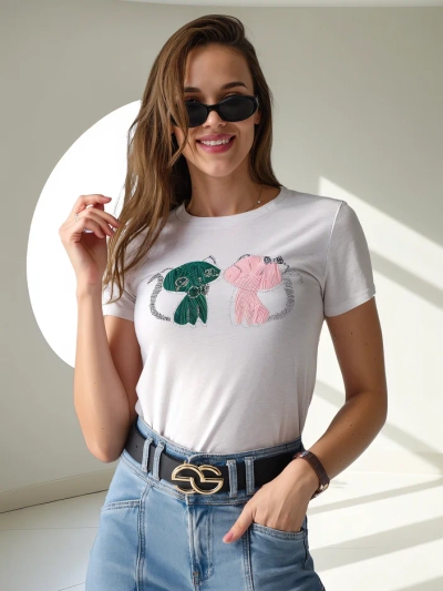 Royalfashion Tricou din bumbac pentru femei cu pisicuțe