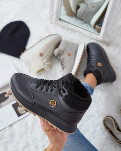 Royalfashion Adidași încălțați cu blană naturală Frozit pentru femei