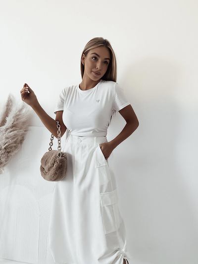 Fustă midi pentru femei Royalfashion cu buzunare