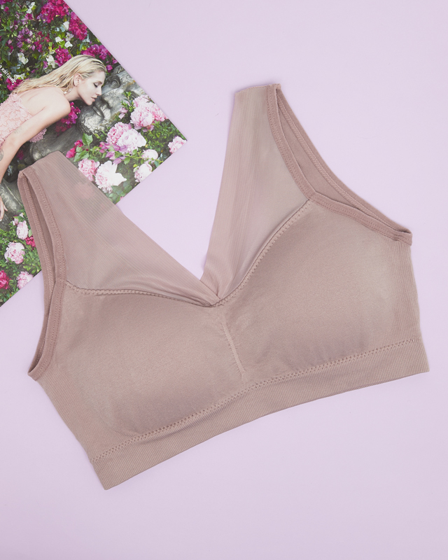 Sutien sport pentru femei violet cu bretele largi - Lenjerie intima