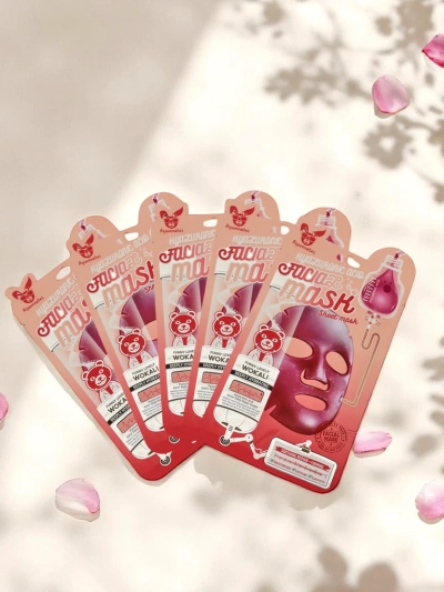 Mască facială cu acid hialuronic, calmantă și fermă