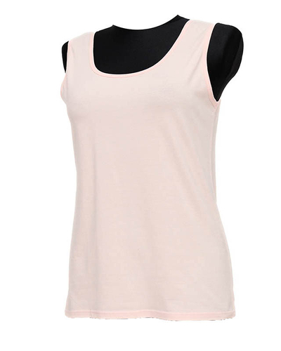 Tricou de dama roz deschis cu bretele PLUS SIZE - Imbracaminte