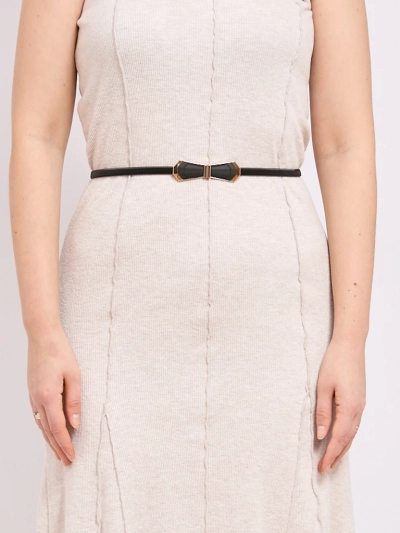 Curea metalică de damă Melina neagră cu cataramă decorativă în stil glamour