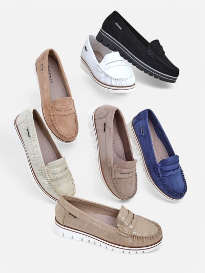 Mocasi ecologici din suede pentru femei Royalfashion Bellisse