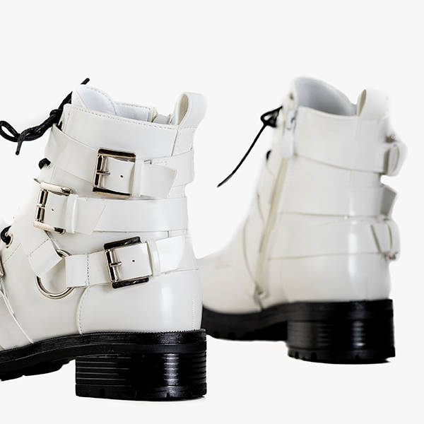 Genti cu catarame albe Ermite pentru femei - Încălțăminte